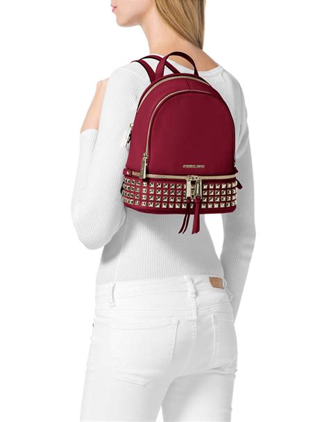 michael kors red leather backpack|michael kors outlet backpacks.